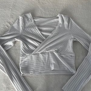 White cross long sleeve size small